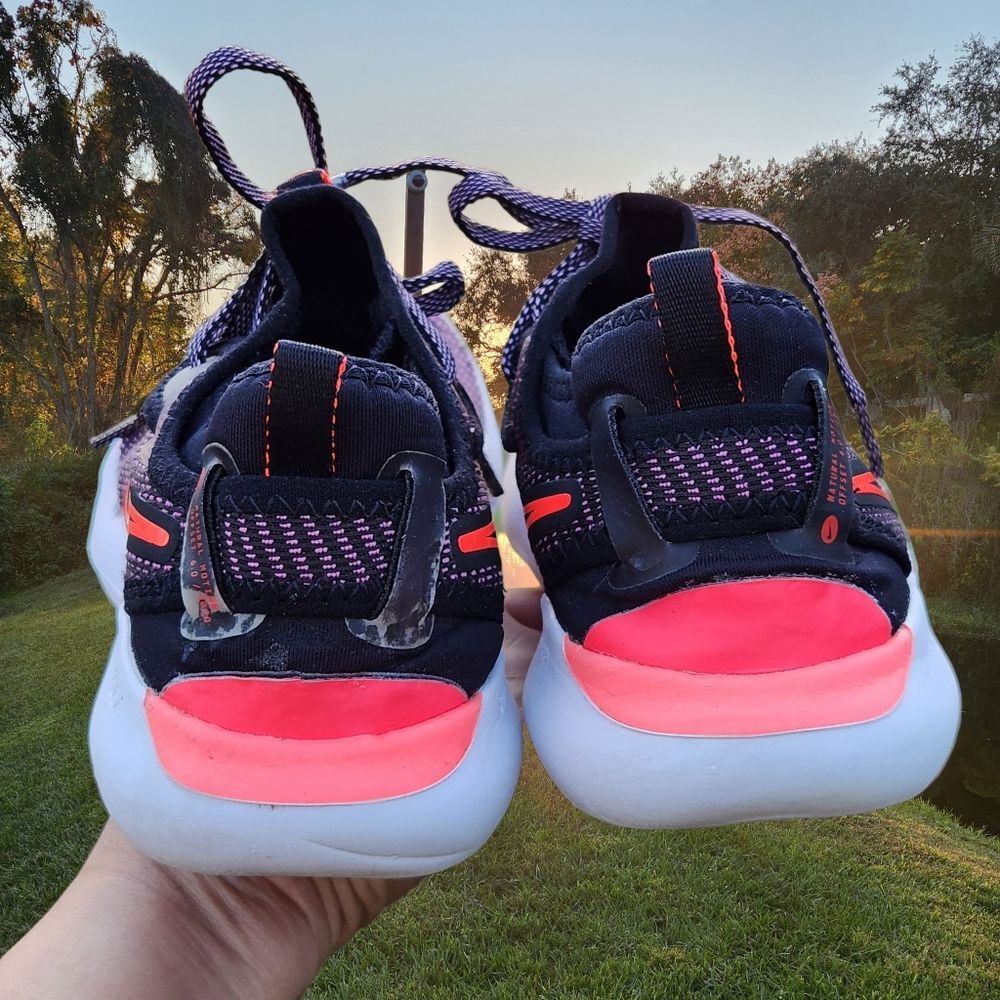 Nike Women's Flex Running Black Pink Knit Upper Sneakers Size 6.5 - Picture 11 of 13